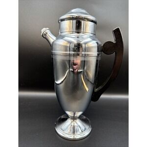 VTG Farberware Brooklyn NY Art Deco Style Cocktail Shaker Server Pitcher w/Lid